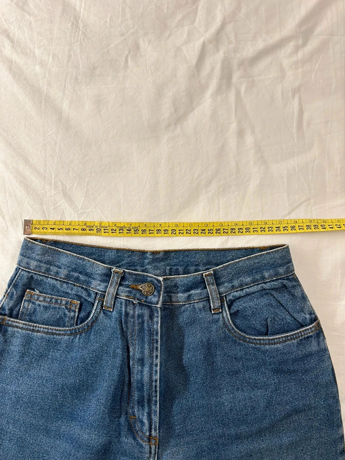 High-waisted navy blue jeans by Blancheporte – photo 6